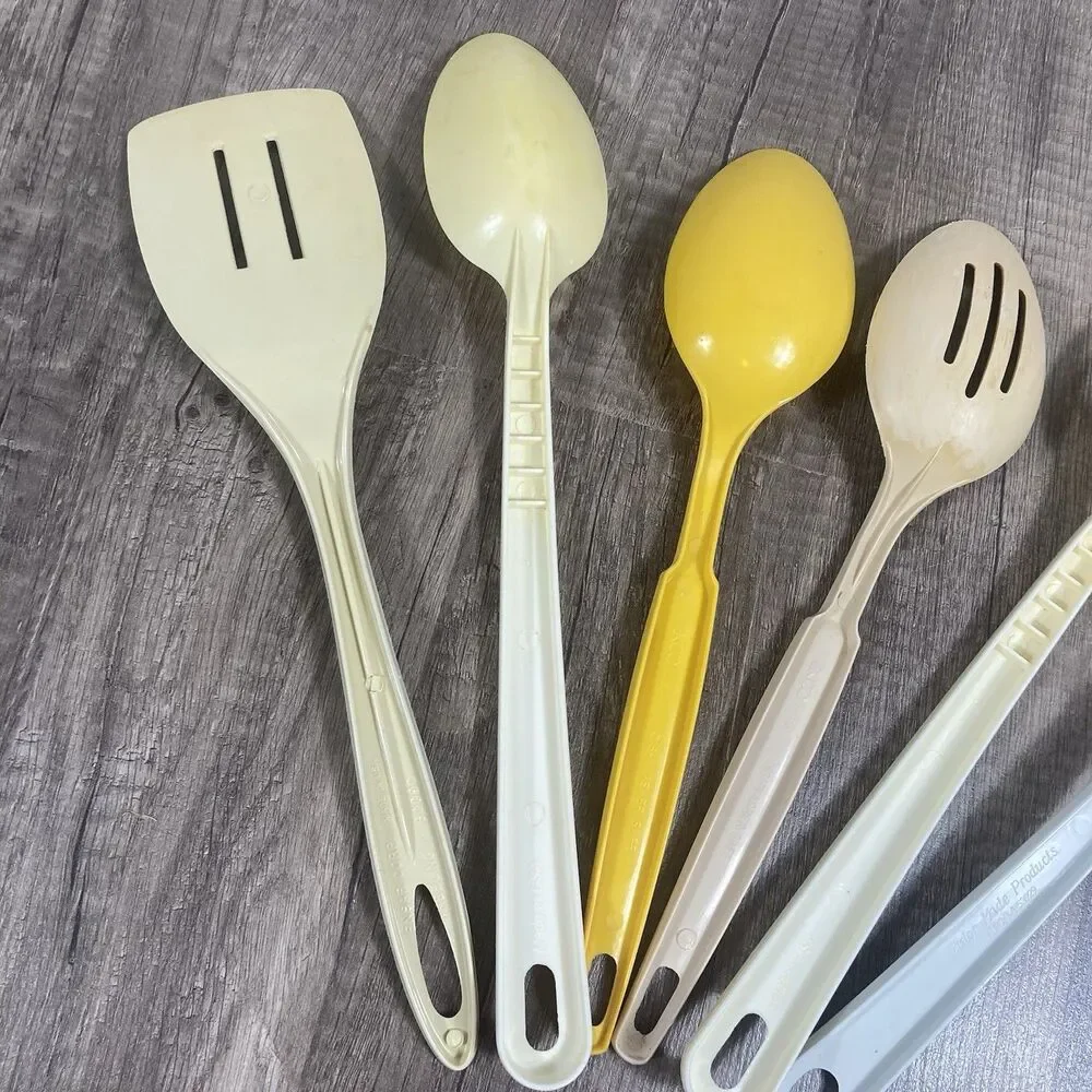 6 pc Vintage Nylon Plastic Kitchen Utensils Mixed Lot Echo Ensar Tailor Made USA